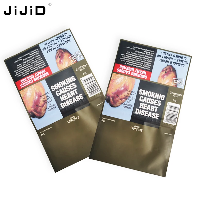 Jijd Custom Printed Plastic Tobacco Pouches