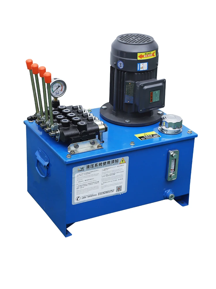 380V 4 kW Bidirectional Hydraulic Power Unit New 4-Way Manual Valve for Balers with 1-Year Warranty