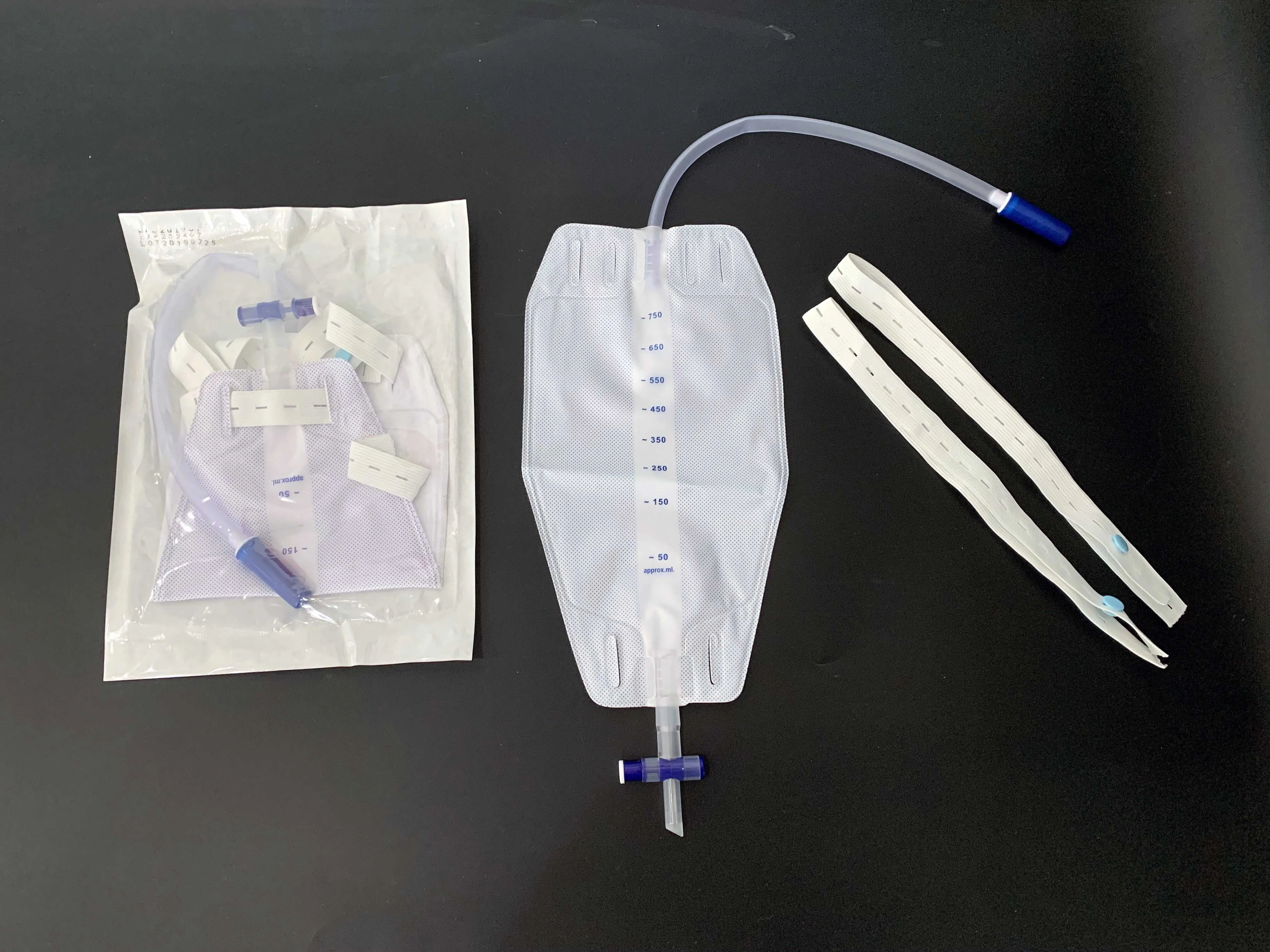 Disposable 750ML Urine Leg Bag With Cross(T-tap) Valve manufacture