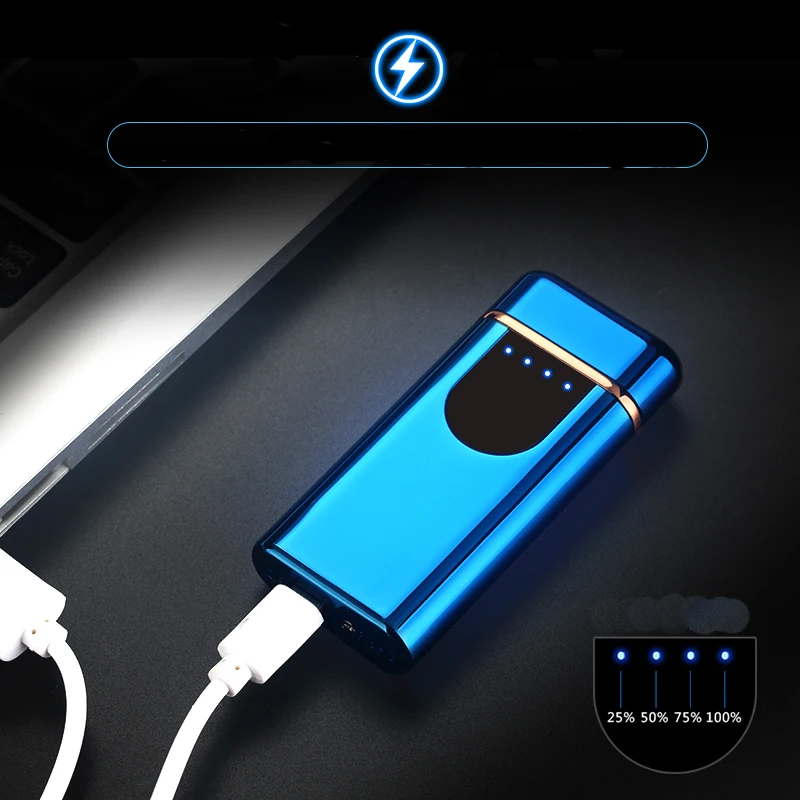 New Mental Storm Electric USB Lighter Zinc Alloy Metal