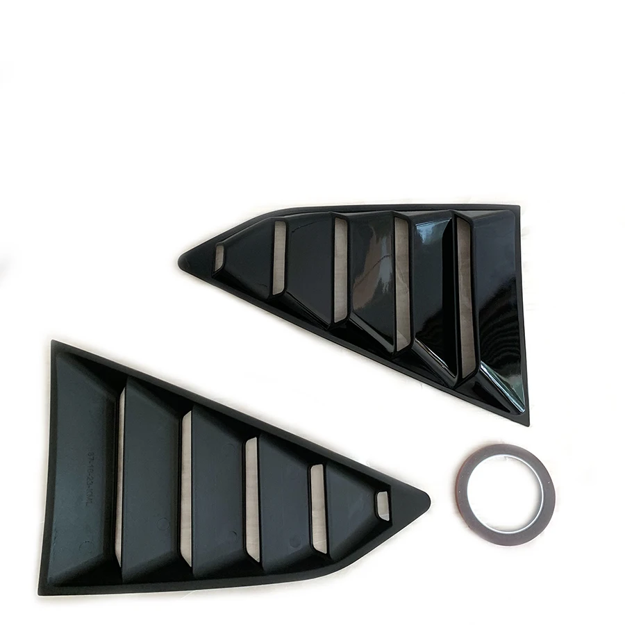 product glossy black window louvers quarter air vent cover trim fit for chevy camaro 2016   2022 2015 2017 2018 2019 2021-6