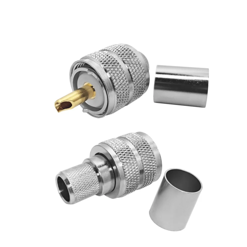 UHF PL259 Pl-259 Male Plug Twist-on Soldering for RG213/RG214/LMR400 RF Coaxial Cable
