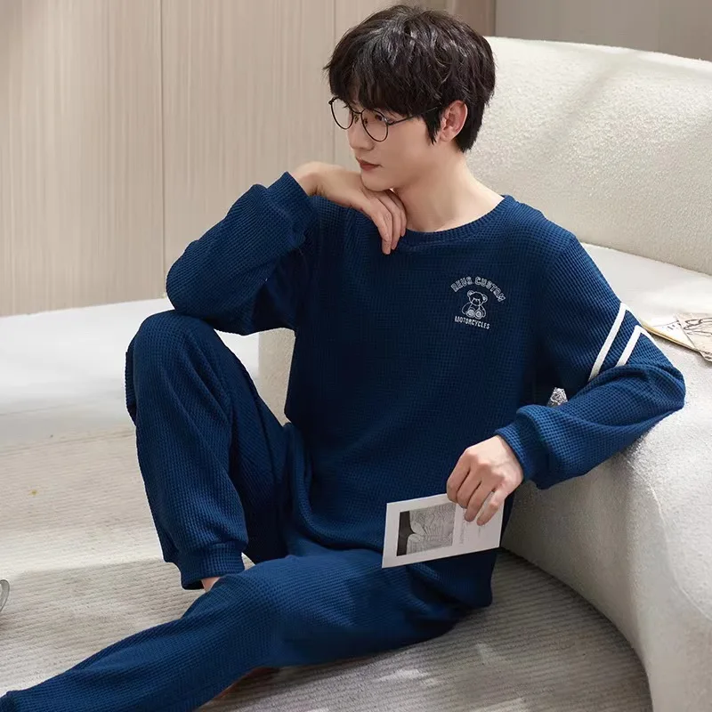 Autumn Men Pajamas Home Clothing Long Sleeve Long Pants
