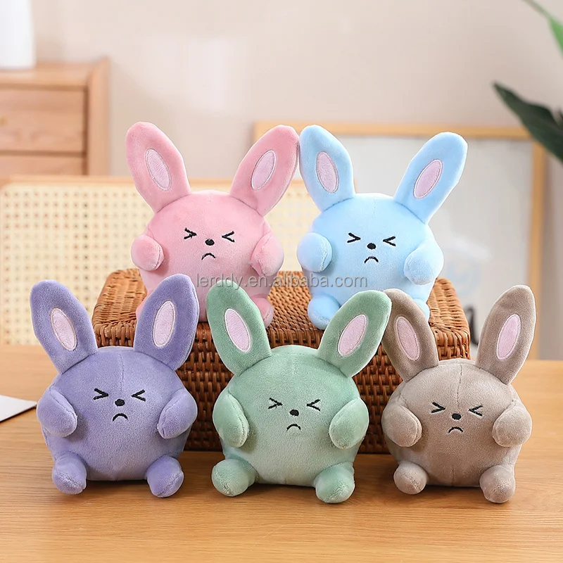Inflatable Plush Rabbit Kawaii Inflatable Rabbit Bunny Plush Toys Fluffy Stuffed Animal Small ...