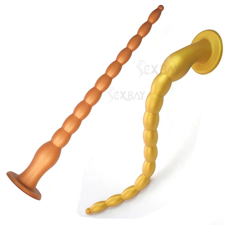 SEXBAY  the Most Exciting Whip Butt Plug  Back Court Plug Extra Long Liquid Silicone 12 Bead Butt Plug Male and Female Favorites
