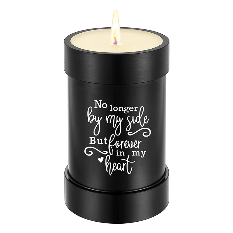 Small Urn in Human Ashes Cremation Candle Urns Mini Keepsak for Ashes of Loved Ones-No Longer by My Side But Forever in My Heart