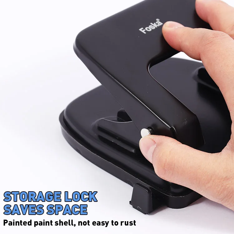 Foska красный синий черный цвет 20 листов Емкость 2 отверстия 6 мм круглое отверстие небольшой ручной Дырокол для офисных принадлежностей