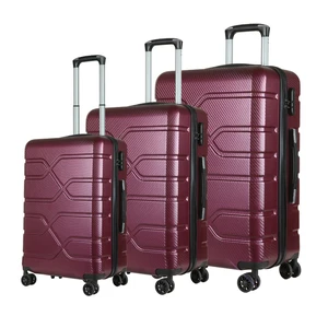 Wholesale Custom Fashion Hard Shell ABS Trolley Case Travel Luggage 3 Pcs Suitcases Set Abs Luggage Set With Lock