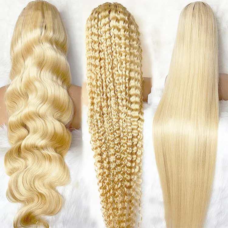 13x4 13x6 360 613 Honey Blonde Color Lace Front Human Hair Wigs