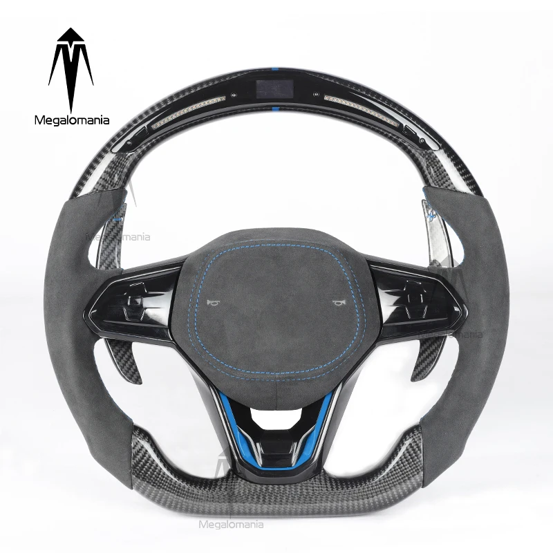 The All New LED Carbon Fiber Steering Wheel IS Suitable For Volkswagen MK6 MK7 MK8 GTI GTR Golf Gte