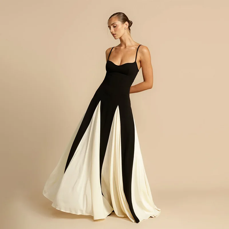 white christmas dresses Two Tone Cut Out Dress