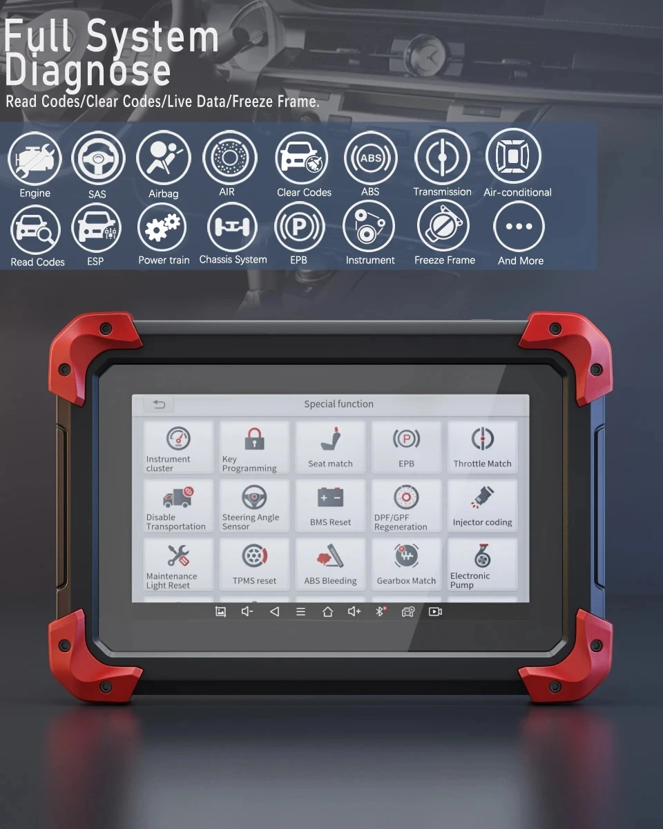 For XTOOL D7 Auto Diagnostic Tools All System Code Reader & Key Programmer OBDII Scanner Made of Durable PK MK808 CRP909E
