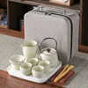 Ru Kiln yellow tea set A