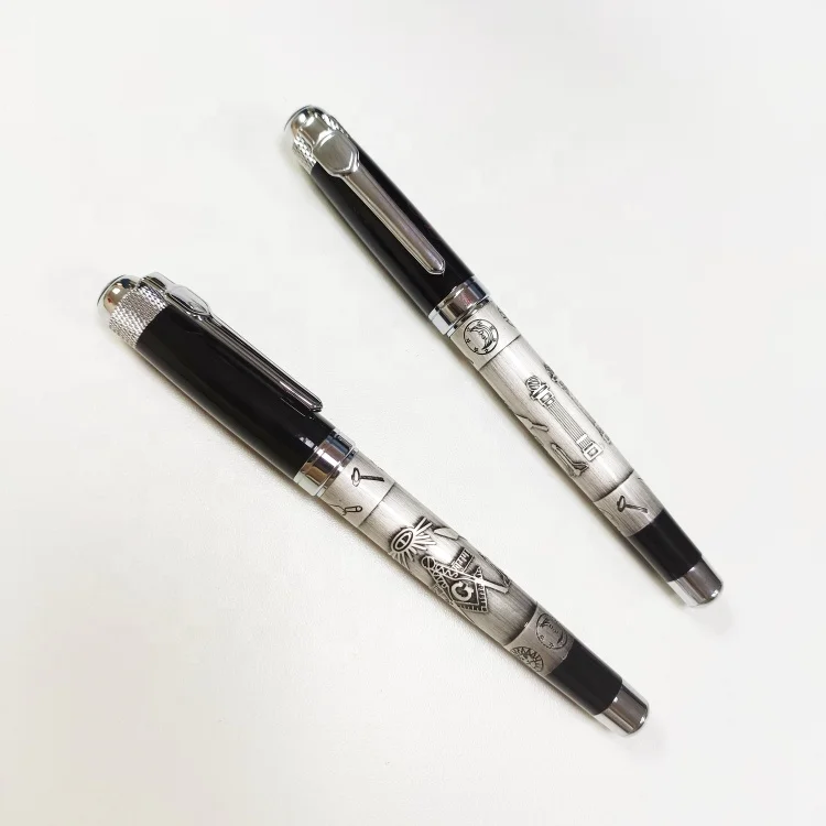 Jinhao 189 Customized Design Signature Ballpoint Pen Gift Set Masonic Symbols Pen