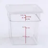 Seau carré de 7,6 L, 215*215*230 mm