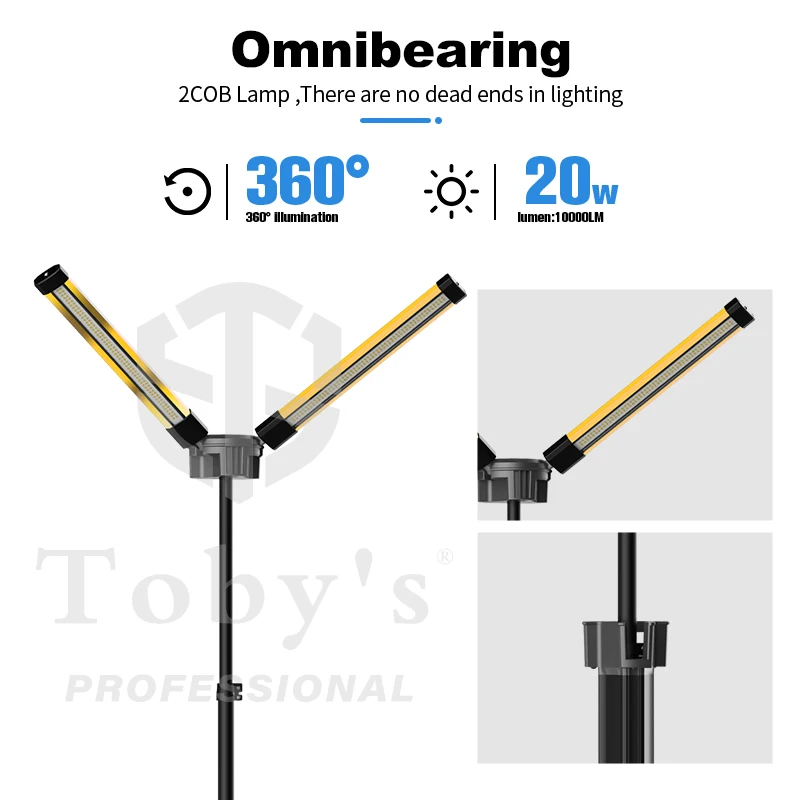 2025 Hot Sell 100W Led Camping Lamp Vip 11 Max Factory 12V/220V COB Outdoor Travel Work Camping Light case