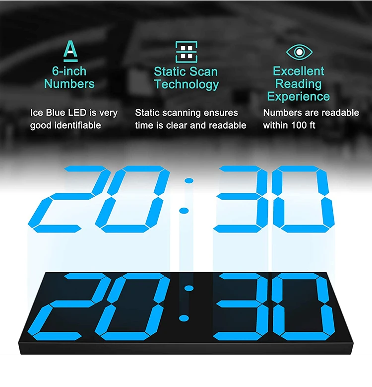 Jhering 6 Inch LED Alarm Clock with Stopwatch & Countdown