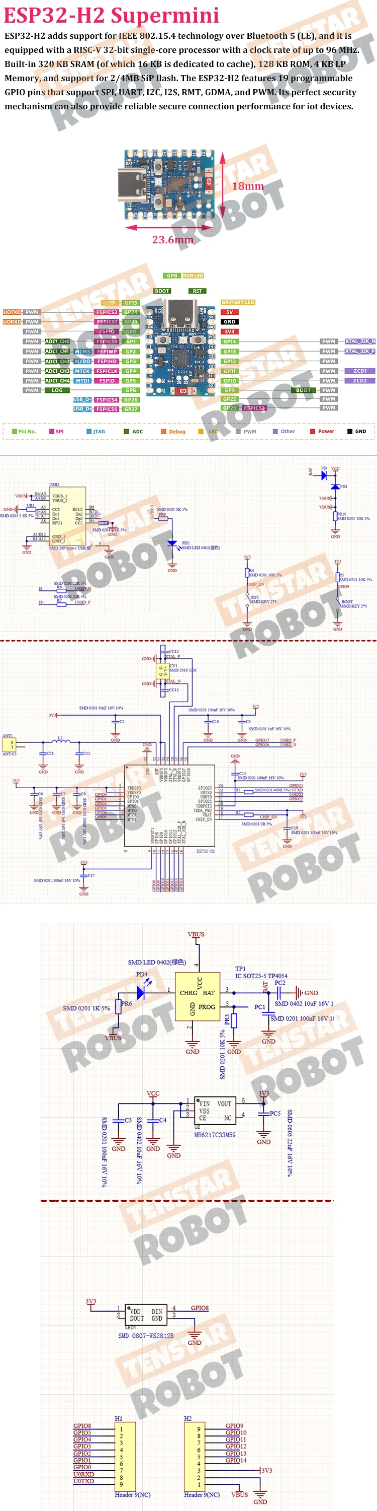 ESP32 C3 Supermini Development Board - Versatile and Powerful