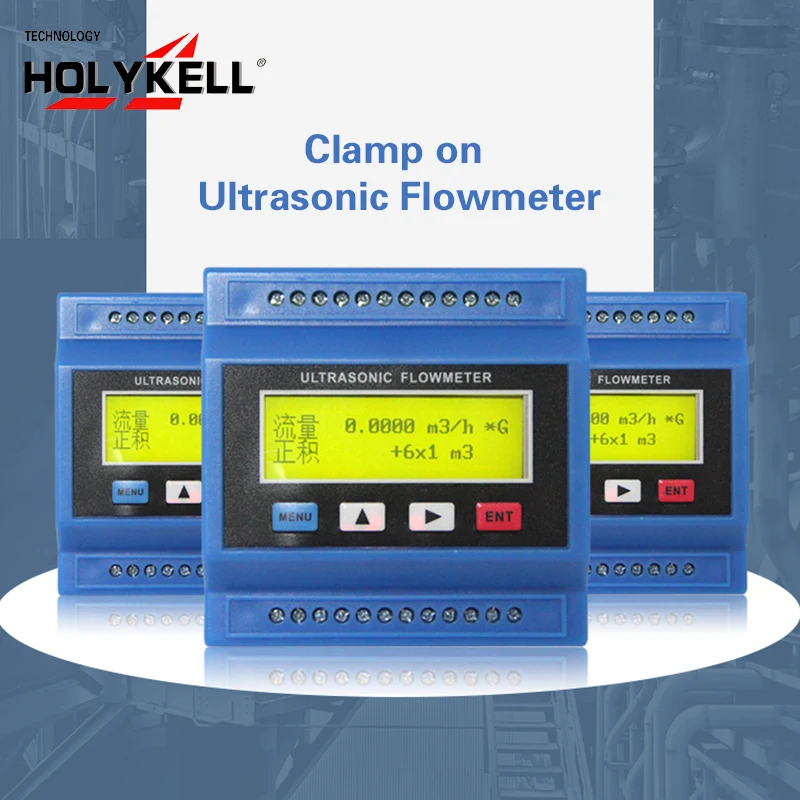 Holykell Clamp on Pipe Line Module Type Ultrasonic Flow Meter