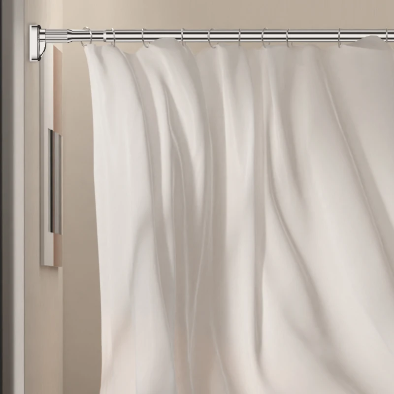Modern Bay Window Curtain Rods No Nails Shower Curtain Rod Stainless Steel Curtain Poles Prices