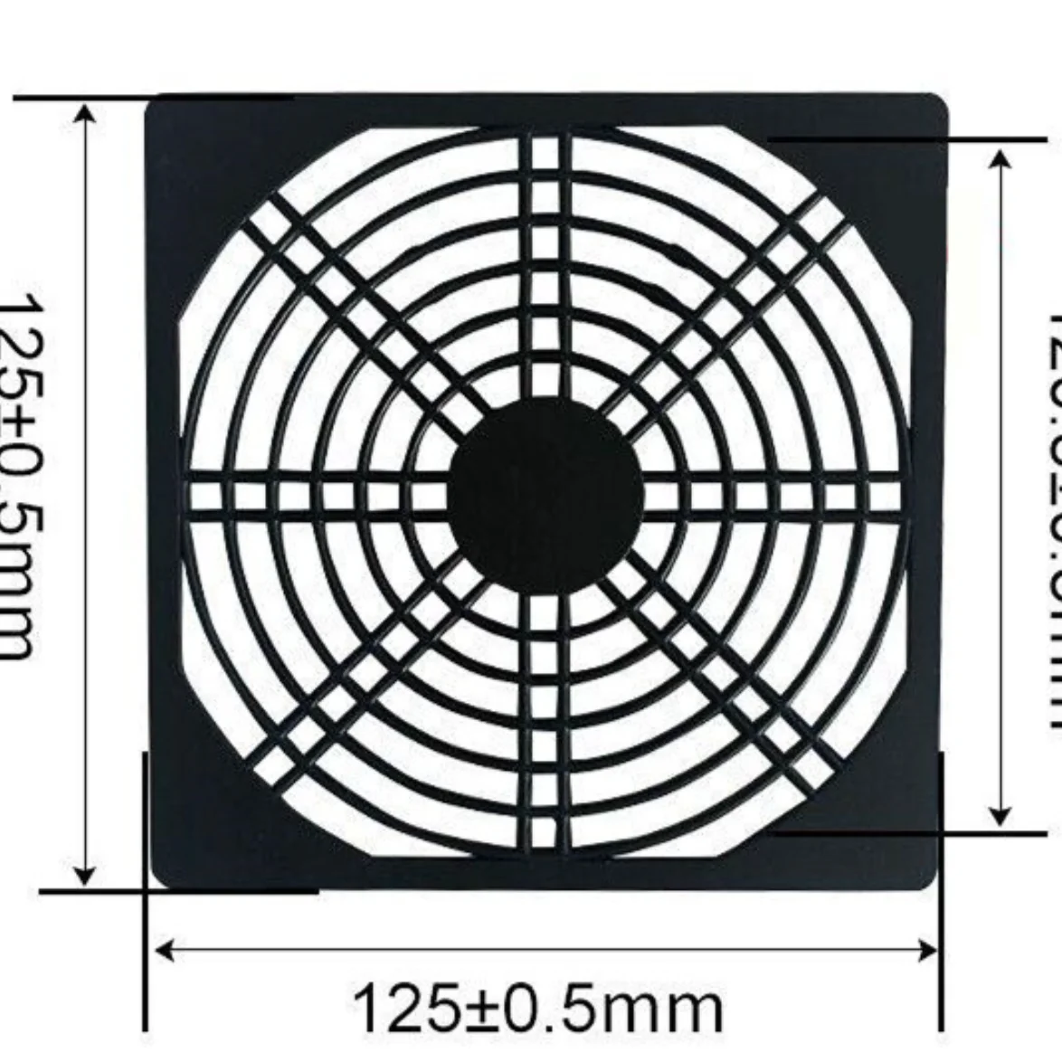 Jeek 3 In Black Pc Case Plastic 120mm Fan Cover Dust Filter