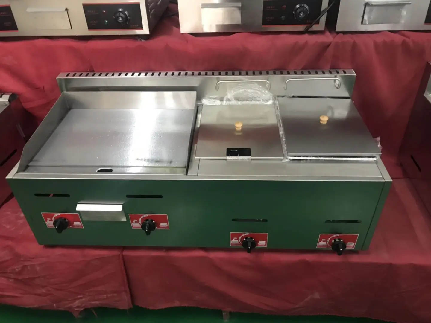 Restaurant Kitchen Equipment Commercial  Gas Grill Stainless steel Gas Griddle For Sale factory