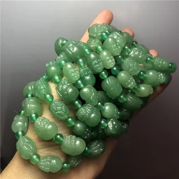 Factory Direct Sales Natural Green Aventurine Semi-precious Stone Pi Xiu Bracelet Stone Fashion Woman Jewelry