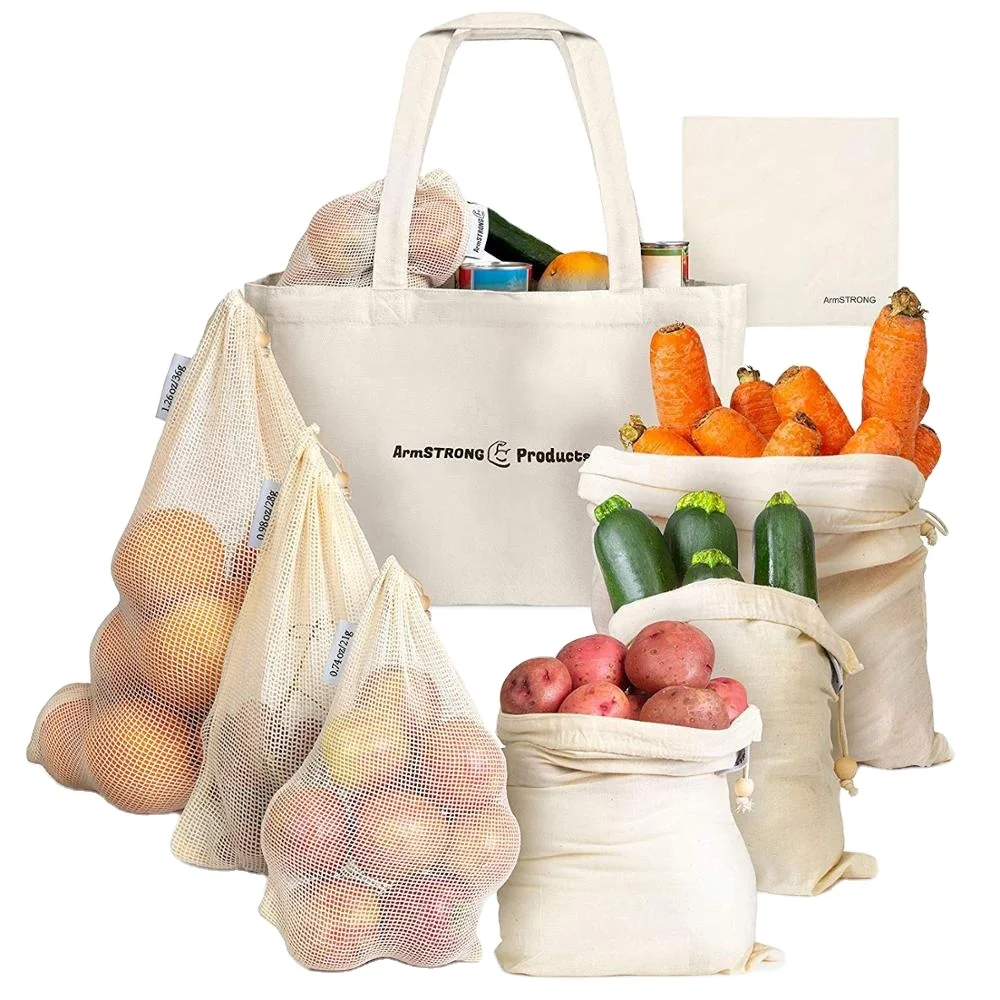 Eco Friendly Reusable Grocery Shopping Bag Fruit Vegetable Nylon Mesh String Bag