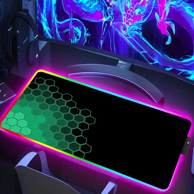 Anime Sublimation Mouse Pad Mat Custom Logo Mousepad Manufacturer Big Non-slip Usb Led Rgb Mouse Pad for Computer Game