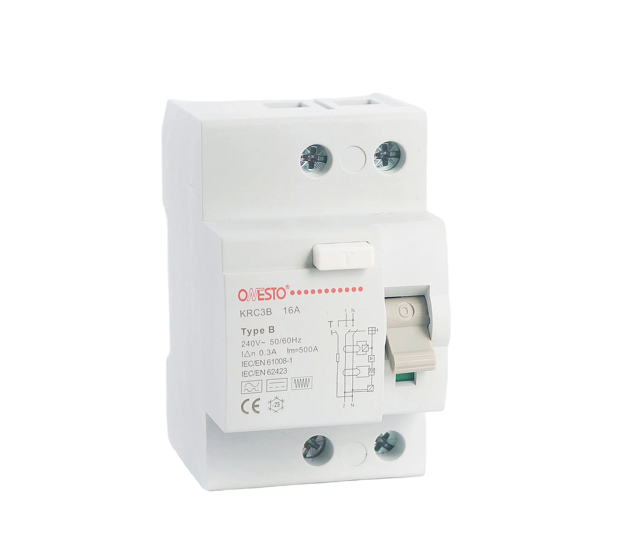 Onesto RCD Tester  Residual Current Device Double Pole Type B Circuit Breaker RCD05 30mA