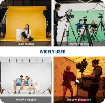 NEEWER Photo Studio Backdrop Support System, 10ft X 7ft//3m X 2.1m Adjustable Background Stand with 4 Crossbars, 6 Backdrop product image