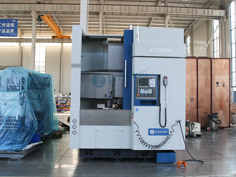 LUZHONG VTC850 Single Spindle CNC Vertical Metal Precision Lathe Machine Heavy Duty  Gear Pump Home Use