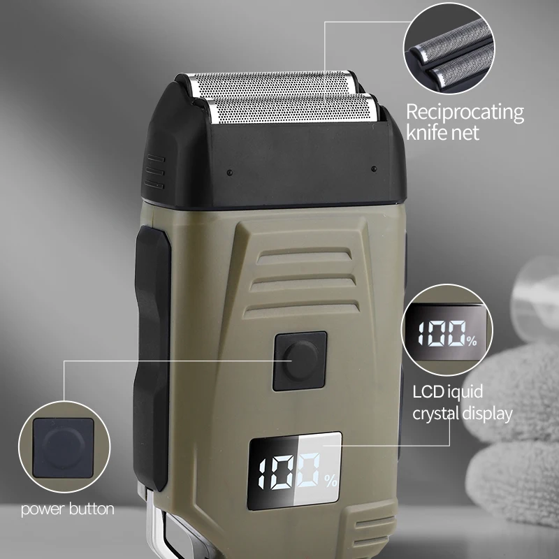 Mini Reciprocating Foil Shaver Metal Body Barber Foil Shaver For Man