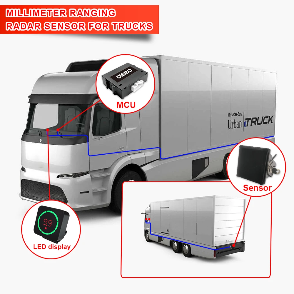 Anti Collision Sensor for Cranes 10m radar Proximity Warning System for Heavy Duty Equipment