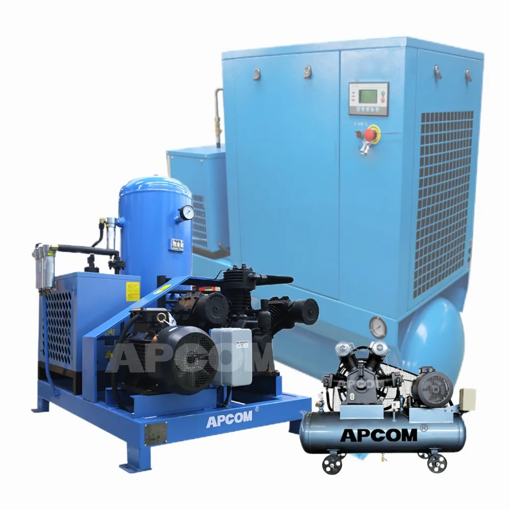 APCOM High Pressure Booster Piston Screw Air Compressors De Ar Hengda  Manufacturer Cylinder tank Industrial Reciprocating