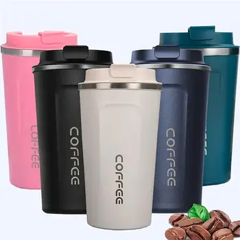 380ml 510ml Insulated Travel Coffee Mug 12oz Double Wall Vacuum Stainless Steel Coffee Cup With Spill Proof Lid