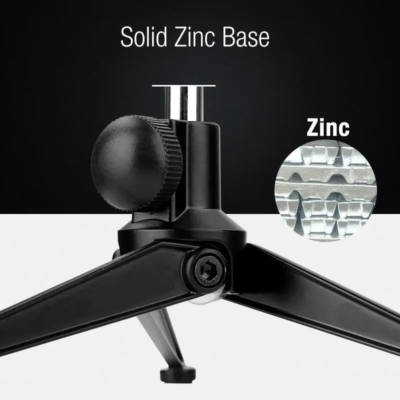 MS027 Yinyu DDP RTS Heavy Duty Adjustable Foldable Tripod Desktop Microphone Stand for for Studio & Live Use