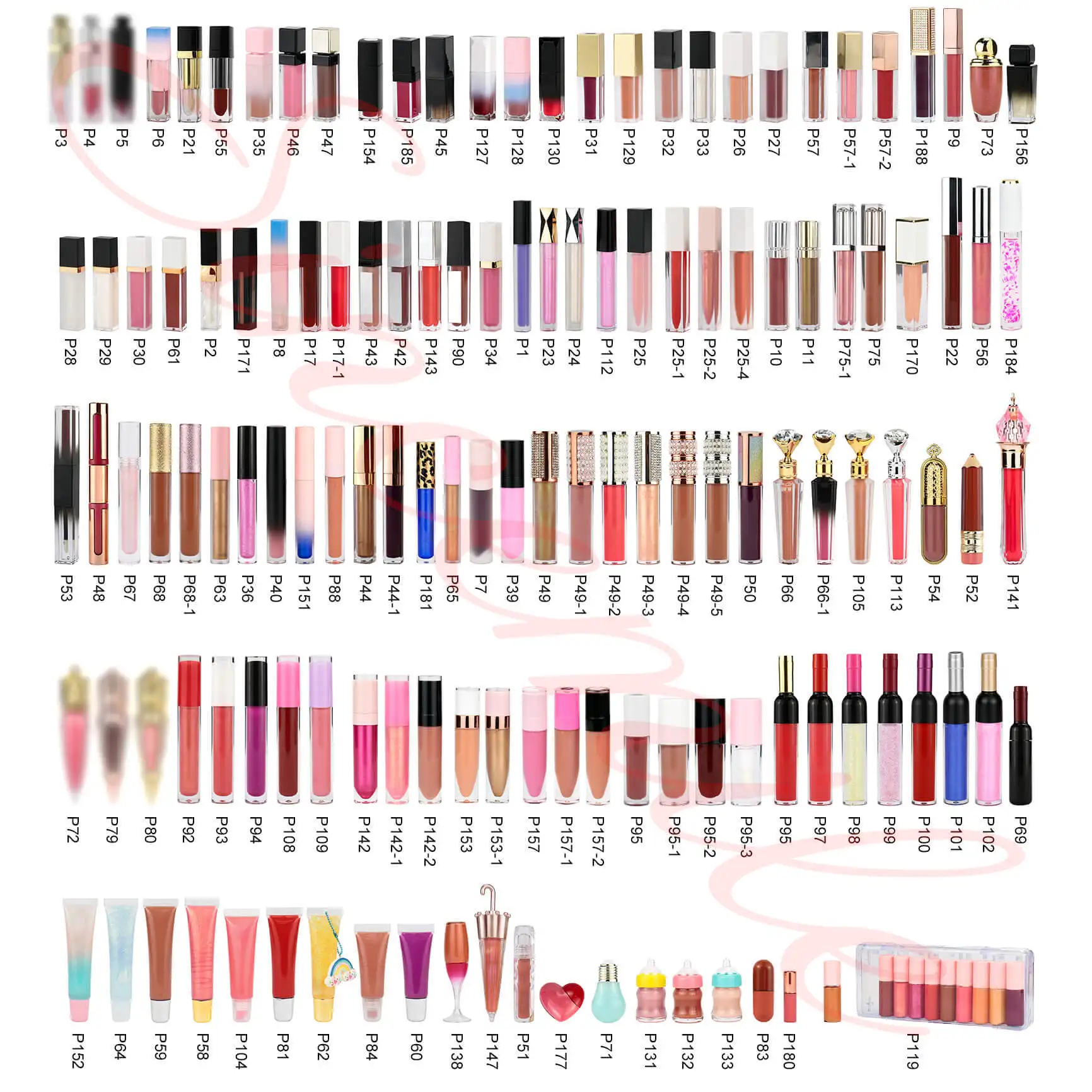 Lip Gloss with Led Light and Mirror Private Label Lipstick  Liquid Shiny Colors