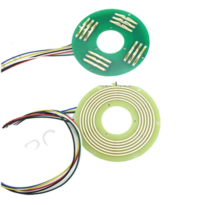 High speed 360 Rotating Electric PCB Pancake slip ring ultra thin 6mm pancace slipring 12 circuits