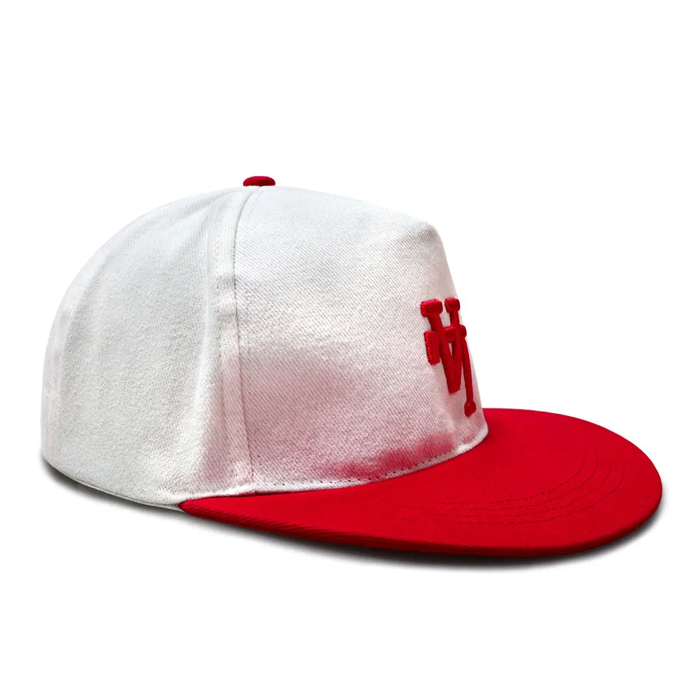 Custom Snapback Caps Hats Heavy Brushed Cotton Flat Brim Baseball Cap
