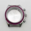 Steel Case Red Crystal Bezel