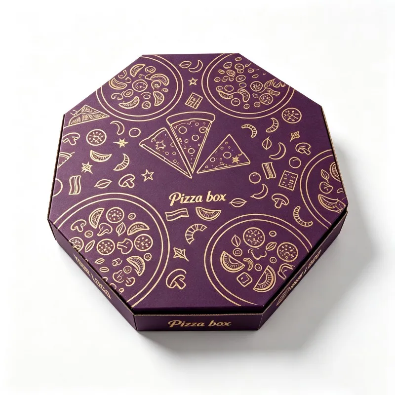Wholesale Custom Die-Cut Corrugated Pizza Box  Triangle & Hexagon Shapes with  Logo Printing
