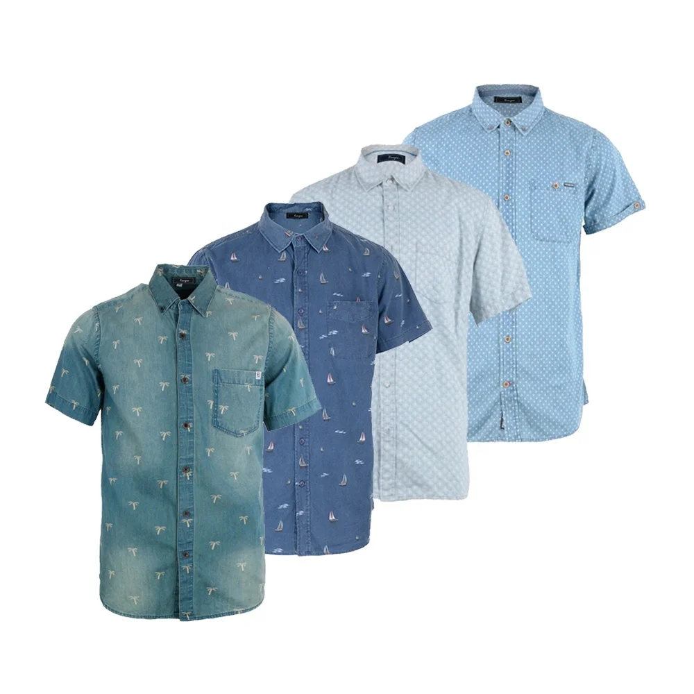 Made in China Comfortable Printed Denim Menswear Wholesale