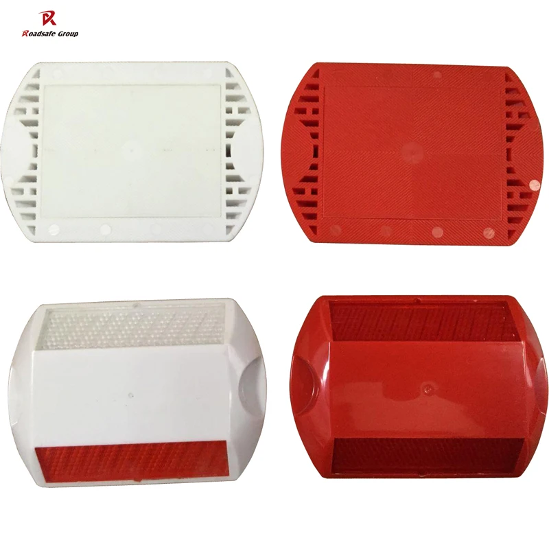 Reflective White Red Yellow Traffic Safety Pavement Road Marker Durable Raised Side Cat Eyes ABS Plastic Road Stud