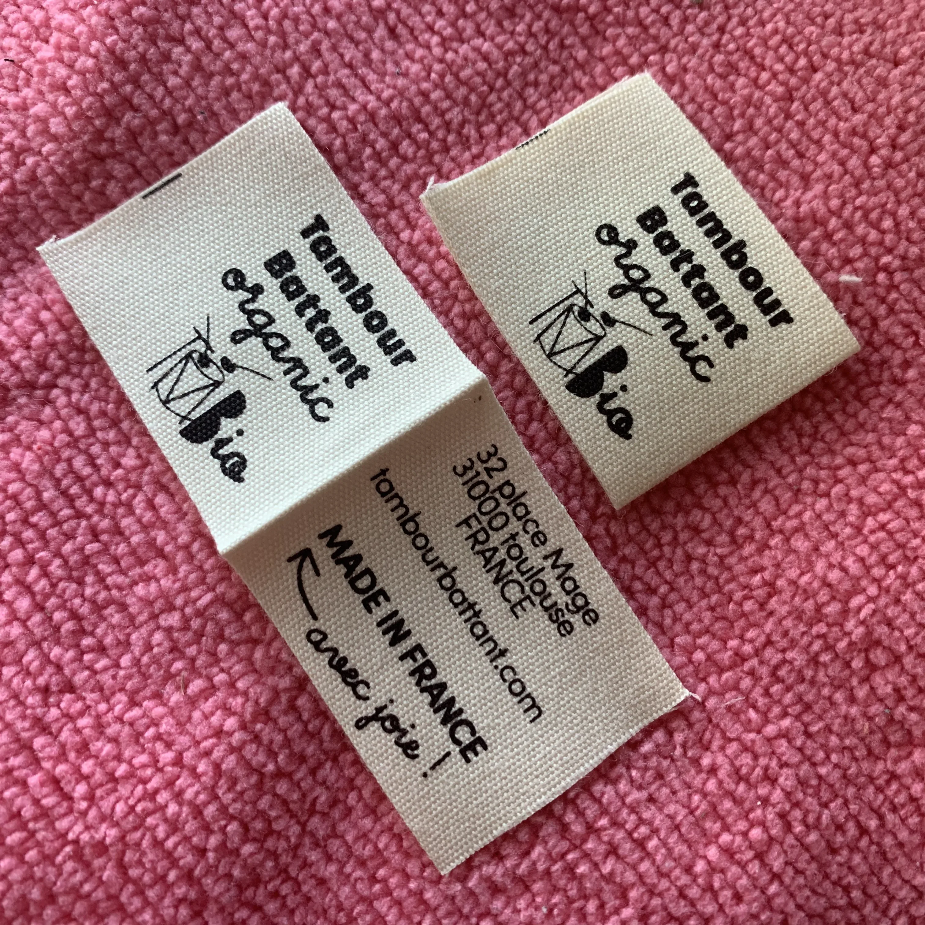 Watercolor Crystal Labels, Personalized Custom Labels for Handmade Items  With Your Text on 100% Organic Cotton, Clothing Tags 