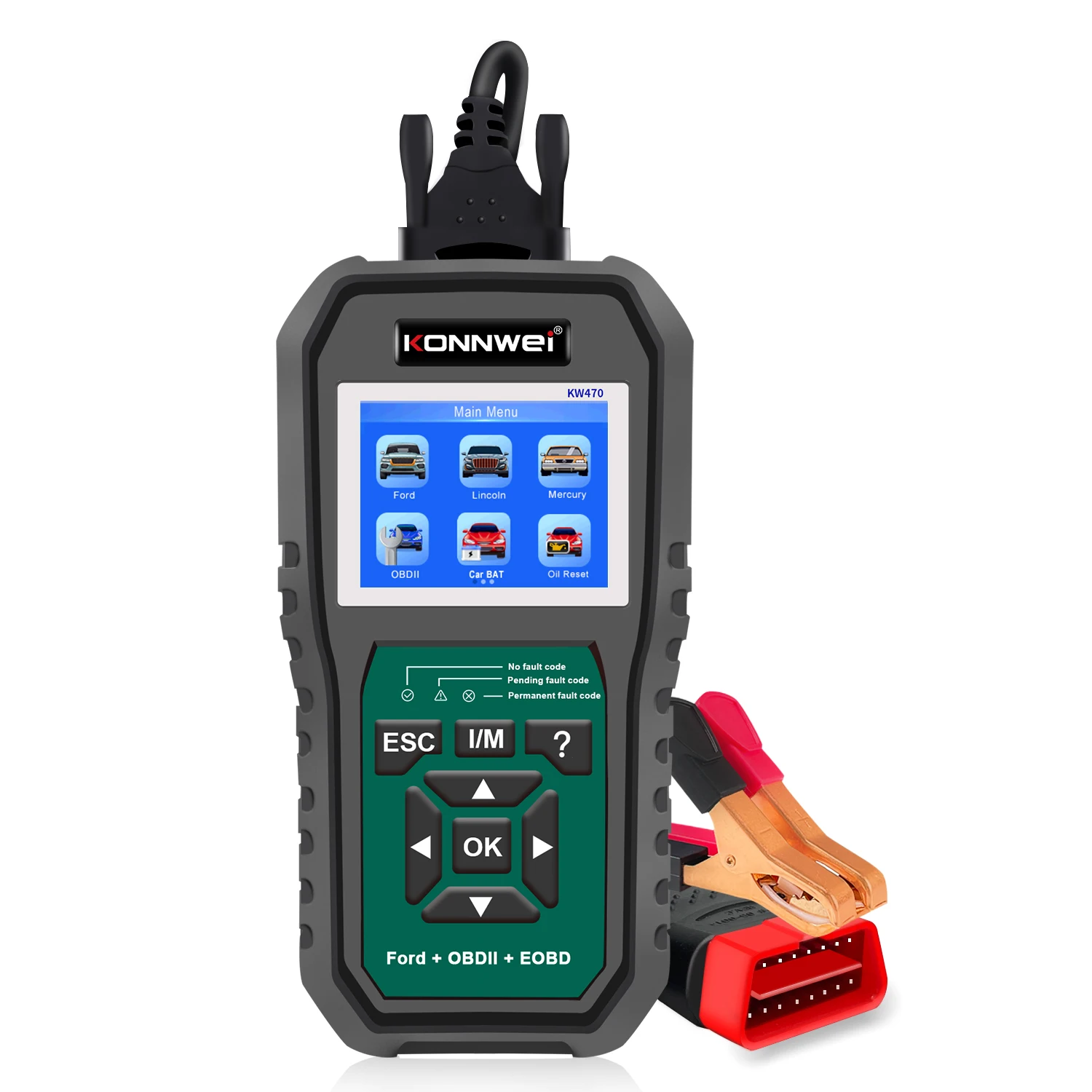 2023 KONNWEI KW470 Full System Diagnostic Tool OBD2 Car Scanner for Ford Lincoln Mercury