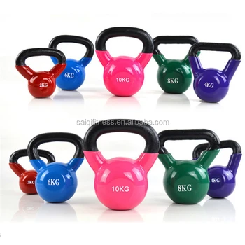 China Wholesale Gym Fitness Color Vinyl coated Kettlebell