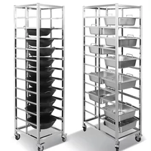 201 stainless steel Bakery Cooling Rack Baking Tray Trolley with 11/22 Trays Bakery Trolley
