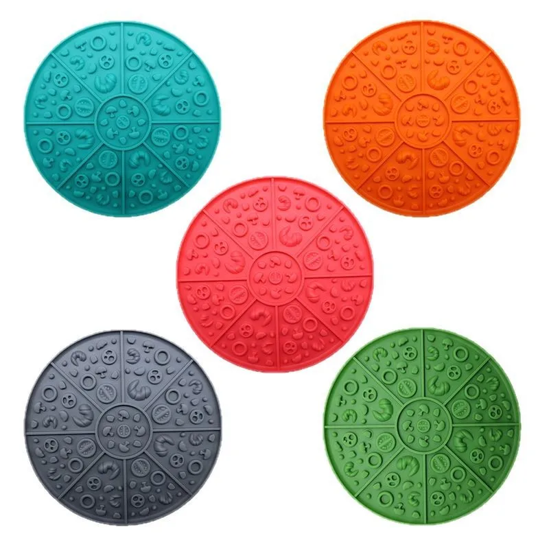Pizza-Shaped Silicone Slow Feeder Mat Non-Slip Pet Bowl & Feeder Anti-Choking Anti-Choking Product