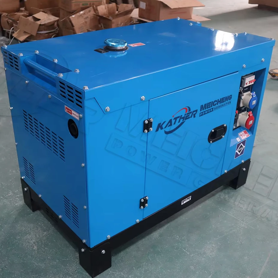 geradores Diesel 5KVA 8KVA 10KVA 12KVA 15KVA 20KVA Conjunto Gerador Silencioso Dínamo Alternador Genset 60hz Gerador de Energia Elétrica